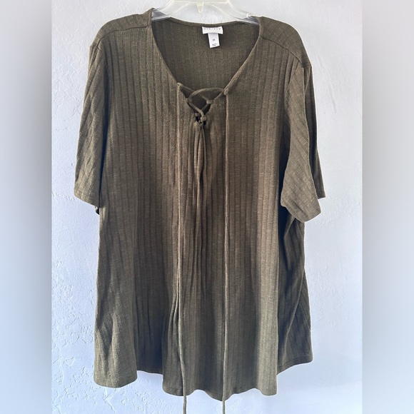 Tops - AVA & VIV  Women Blouse Green Size 3x